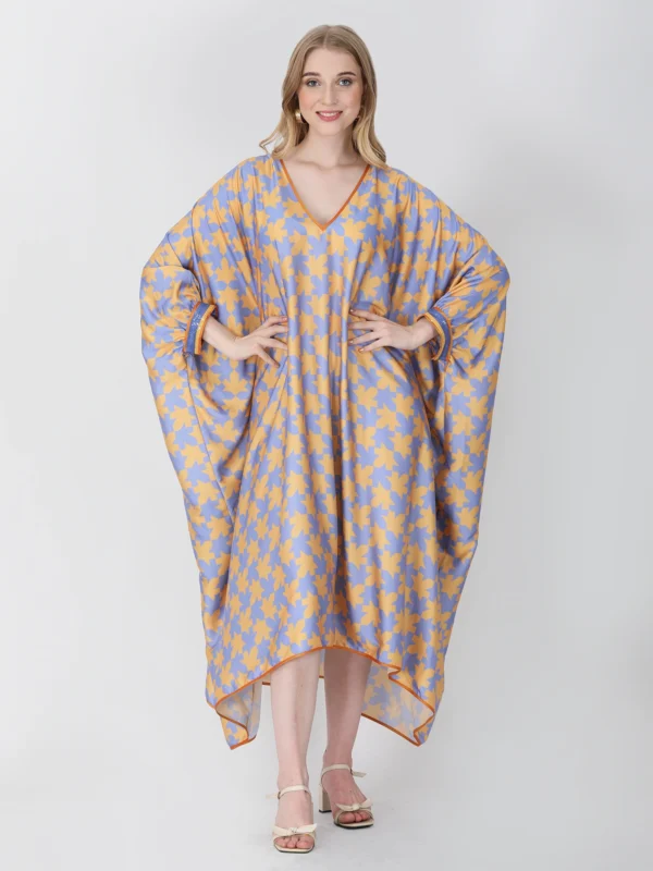 Lavender Shepherds Plaid Kaftan