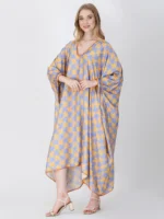 Lavender Shepherds Plaid Kaftan