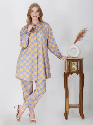 Lavender Shepherds Plaid Tunic Set