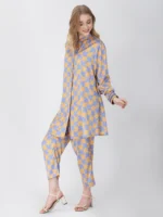 Lavender Shepherds Plaid Tunic Set