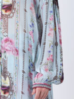BABY BLUE REGIUM PRINTED VISCOSE CREPE CORD SET