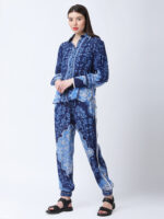 INDIGO MEHARAB PRINTED VISCOSE CREPE CORD SET