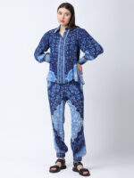 INDIGO MEHARAB PRINTED VISCOSE CREPE CORD SET