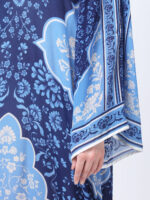 INDIGO MEHARAB PRINTED VISCOSE CREPE KAFTAN