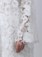 PEARL WHITE COTTON SCHIFFLEY EMBROIDERED TUNIC SET